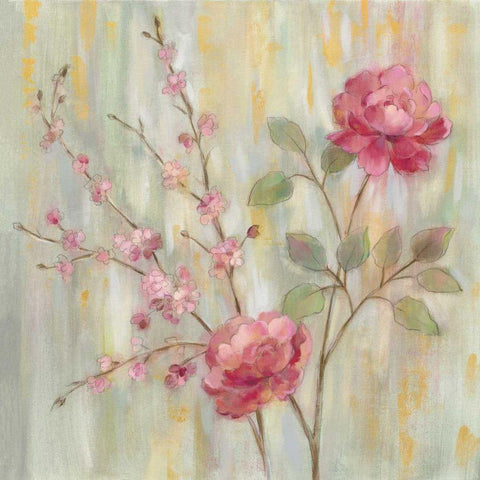 Contemporary Chinoiserie Gold Ornate Wood Framed Art Print with Double Matting by Vassileva, Silvia