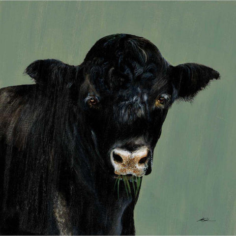 Farm Team I Sage Black Modern Wood Framed Art Print with Double Matting by Ducklow, Patsy
