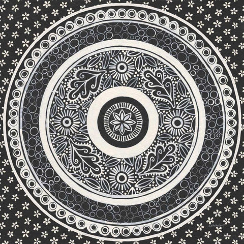 Hemma III BC Black Ornate Wood Framed Art Print with Double Matting by Lovell, Kathrine