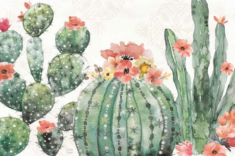Sweet Southwest I Black Ornate Wood Framed Art Print with Double Matting by June, Dina