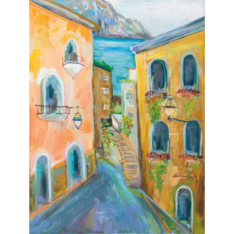 Positano I Gold Ornate Wood Framed Art Print with Double Matting by Vertentes, Jeanette