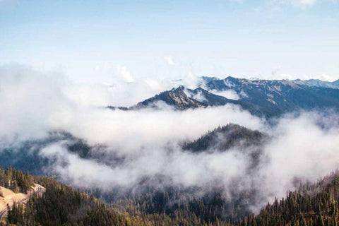 Hurricane Ridge II White Modern Wood Framed Art Print with Double Matting by Marshall, Laura