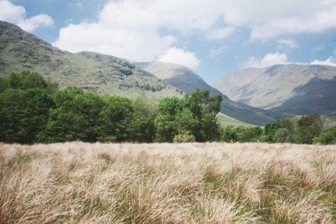 Scottish Highlands III White Modern Wood Framed Art Print with Double Matting by Marshall, Laura