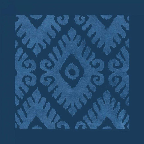 Simply Elegant VII Light Blue on Dark Blue Black Ornate Wood Framed Art Print with Double Matting by Green, Nancy