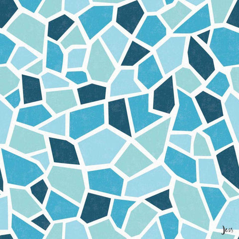 Terrazzo Toss I Black Ornate Wood Framed Art Print with Double Matting by Aiken, Jess