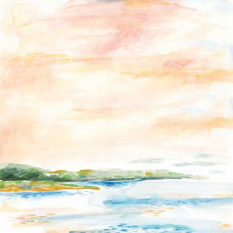 Morning Bay White Modern Wood Framed Art Print by Schlabach, Sue