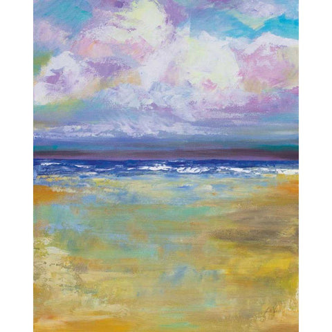 Coastal Calm Gold Ornate Wood Framed Art Print with Double Matting by Vertentes, Jeanette