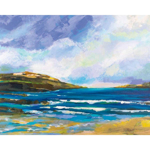 Two Islands Black Modern Wood Framed Art Print by Vertentes, Jeanette