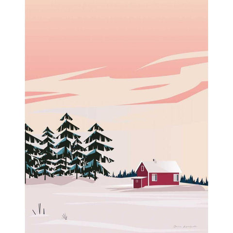 Finland II No Words Black Modern Wood Framed Art Print with Double Matting by Escalante, Omar