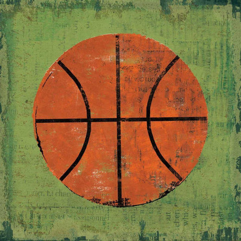 Ball II Green Gold Ornate Wood Framed Art Print with Double Matting by Mullan, Michael