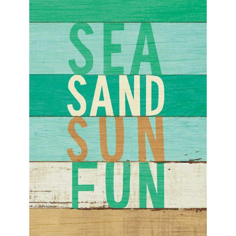 Beachscape Inspiration VIII Green Gold Ornate Wood Framed Art Print with Double Matting by Mullan, Michael
