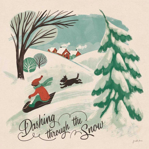 Winter Bliss IV Black Modern Wood Framed Art Print with Double Matting by Penner, Janelle