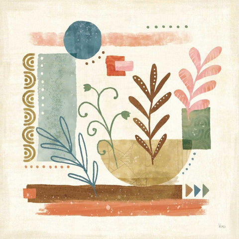 Vista II White Modern Wood Framed Art Print by Charron, Veronique