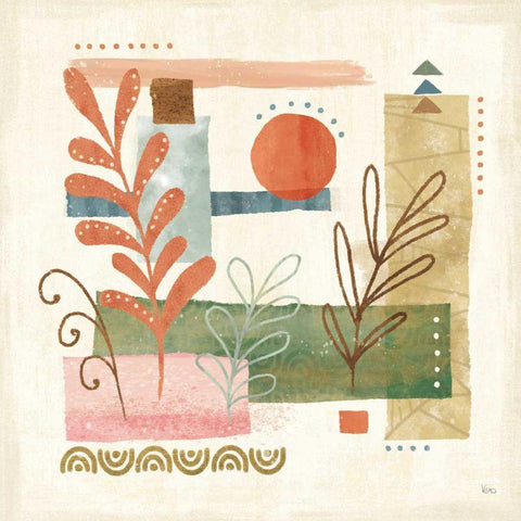 Vista III Gold Ornate Wood Framed Art Print with Double Matting by Charron, Veronique