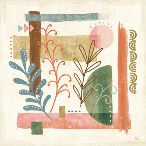 Vista IV Gold Ornate Wood Framed Art Print with Double Matting by Charron, Veronique