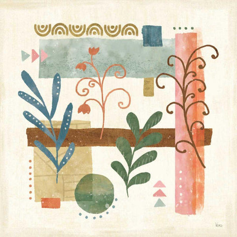 Vista V Gold Ornate Wood Framed Art Print with Double Matting by Charron, Veronique