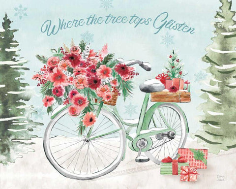 Holiday Ride III White Modern Wood Framed Art Print with Double Matting by June, Dina