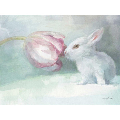 Promise of Spring White Modern Wood Framed Art Print by Nai, Danhui