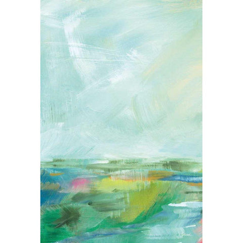 Colorful Horizon Vertical Crop I Gold Ornate Wood Framed Art Print with Double Matting by Schlabach, Sue