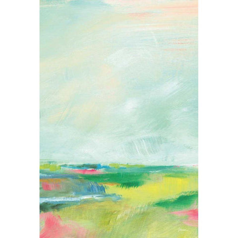 Colorful Horizon Vertical Crop II Gold Ornate Wood Framed Art Print with Double Matting by Schlabach, Sue