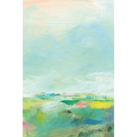Colorful Horizon Vertical Crop III Gold Ornate Wood Framed Art Print with Double Matting by Schlabach, Sue
