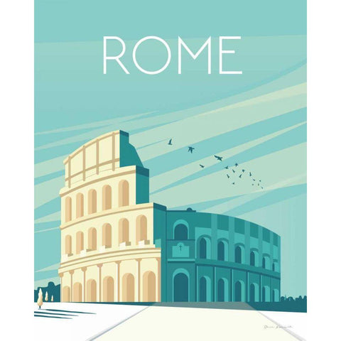 Rome Gold Ornate Wood Framed Art Print with Double Matting by Escalante, Omar