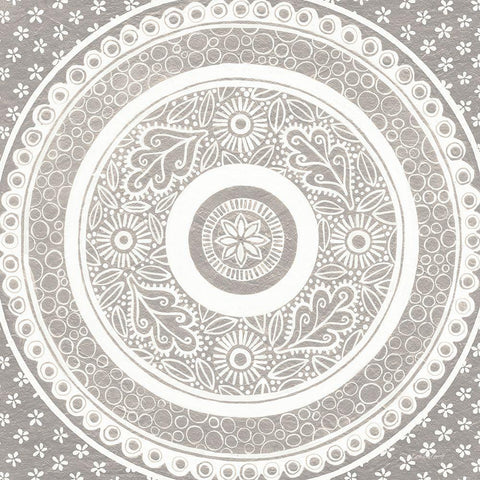 Hemma III Neutral Crop Black Ornate Wood Framed Art Print with Double Matting by Lovell, Kathrine