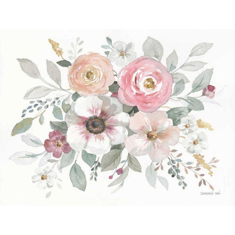 Essence of Spring I Gold Ornate Wood Framed Art Print with Double Matting by Nai, Danhui