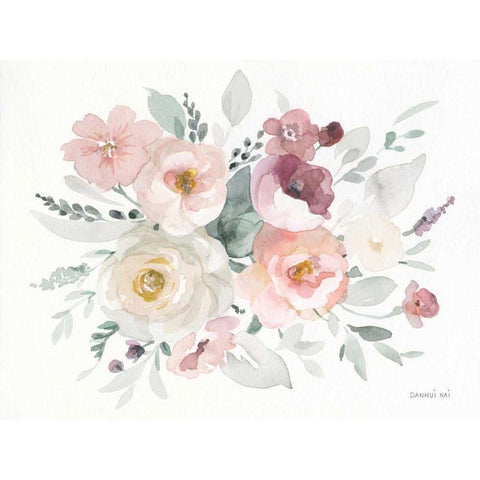 Essence of Spring II Gold Ornate Wood Framed Art Print with Double Matting by Nai, Danhui