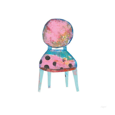 Mod Chairs V Black Modern Wood Framed Art Print with Double Matting by Prahl, Courtney