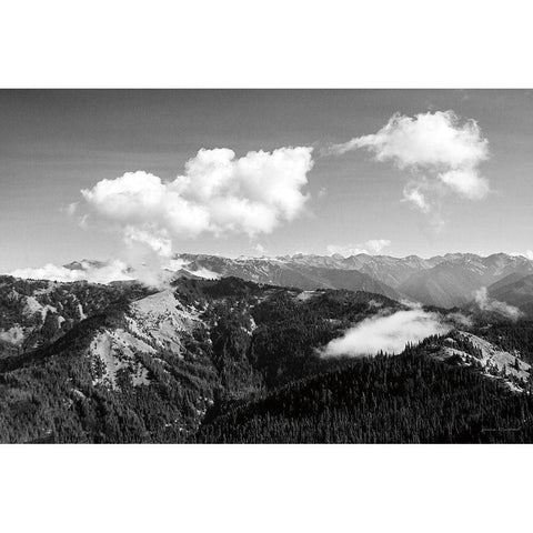 Olympic Mountains II Gold Ornate Wood Framed Art Print with Double Matting by Marshall, Laura