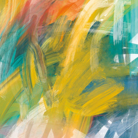 Spectrum White Modern Wood Framed Art Print with Double Matting by Averinos, Melissa