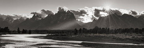 Snake River White Modern Wood Framed Art Print with Double Matting by Majchrowicz, Alan