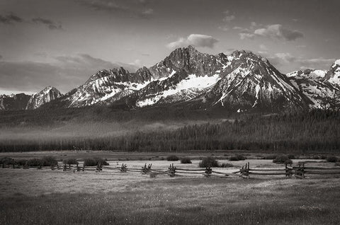 Stanley Basin White Modern Wood Framed Art Print with Double Matting by Majchrowicz, Alan