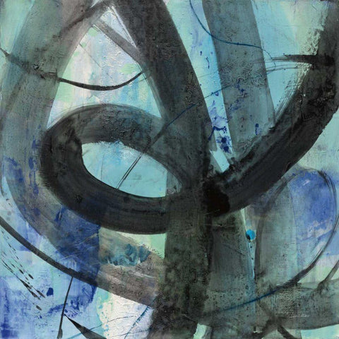 Into the Deep II Black Modern Wood Framed Art Print with Double Matting by Hristova, Albena