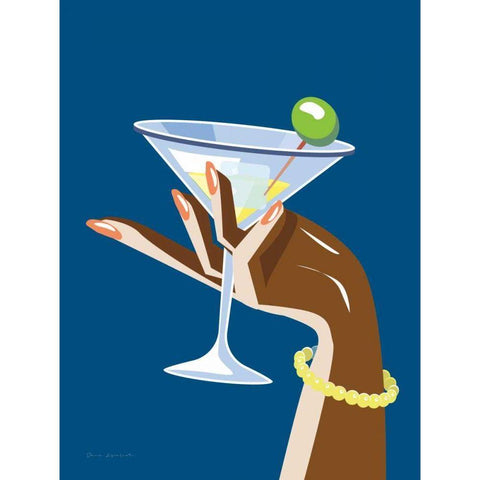 Cocktail Time I Gold Ornate Wood Framed Art Print with Double Matting by Escalante, Omar