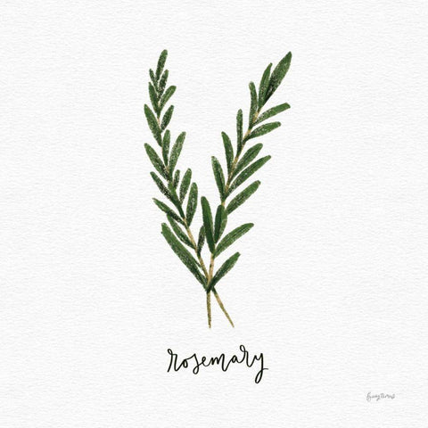 Herbs III White Gold Ornate Wood Framed Art Print with Double Matting by Thorns, Becky