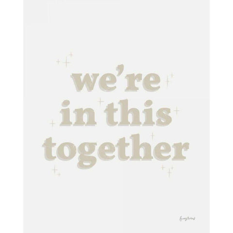 In This Together Neutral Gold Ornate Wood Framed Art Print with Double Matting by Thorns, Becky