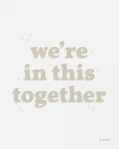 In This Together Neutral Black Ornate Wood Framed Art Print with Double Matting by Thorns, Becky