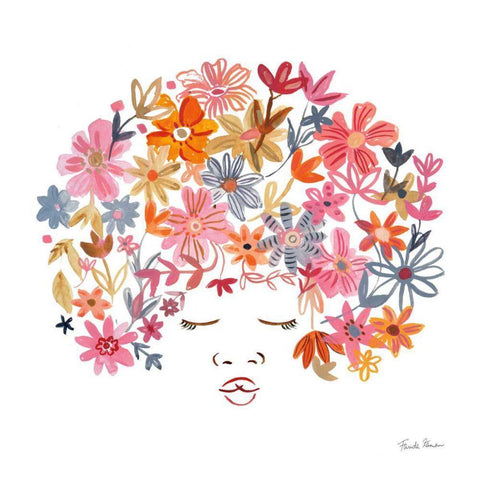 Floral Beauties II White Modern Wood Framed Art Print by Zaman, Farida