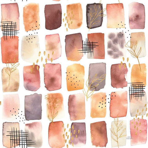 Desert Blooms Pattern XIIA White Modern Wood Framed Art Print by Marshall, Laura
