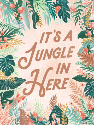 Jungle Hangout VI White Modern Wood Framed Art Print with Double Matting by Marshall, Laura