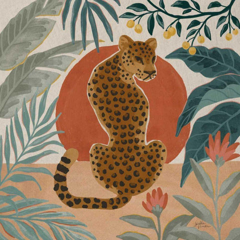 Big Cat Beauty II Gold Ornate Wood Framed Art Print with Double Matting by Penner, Janelle