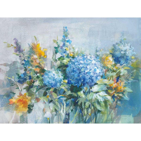August Garden Gold Ornate Wood Framed Art Print with Double Matting by Nai, Danhui