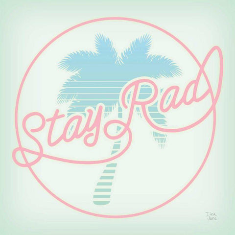 Stay Rad Palm I Gold Ornate Wood Framed Art Print with Double Matting by June, Dina