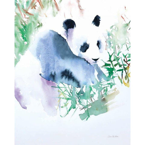 Panda Gold Ornate Wood Framed Art Print with Double Matting by Valle, Aimee Del