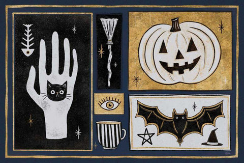 Frightfully Wicked I Dark White Modern Wood Framed Art Print with Double Matting by Averinos, Melissa
