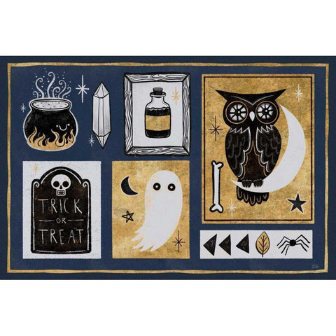 Frightfully Wicked II Dark Gold Ornate Wood Framed Art Print with Double Matting by Averinos, Melissa