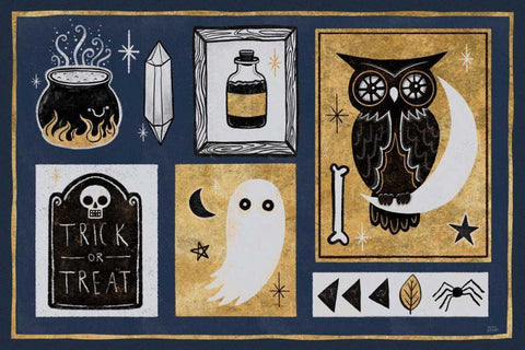 Frightfully Wicked II Dark White Modern Wood Framed Art Print with Double Matting by Averinos, Melissa