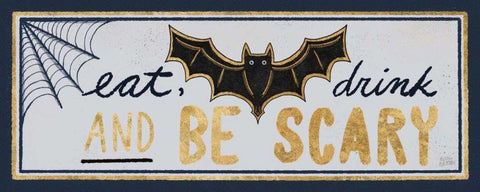 Frightfully Wicked IX Dark White Modern Wood Framed Art Print with Double Matting by Averinos, Melissa